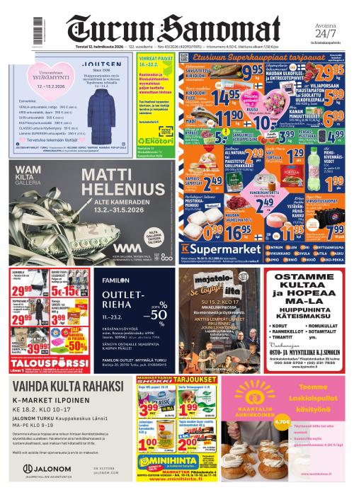 Turun Sanomat 12.2.2026