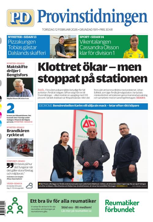 Provinstidningen Dalsland 12.2.2026