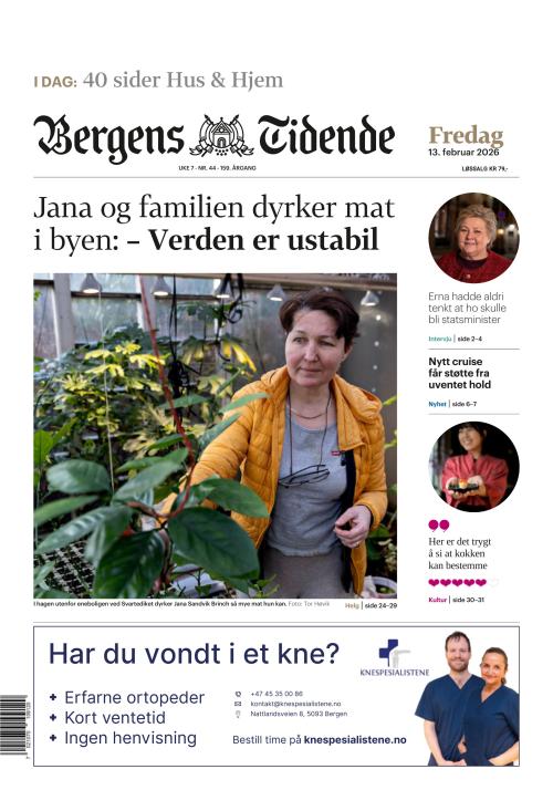 Bergens Tidende 13.2.2026