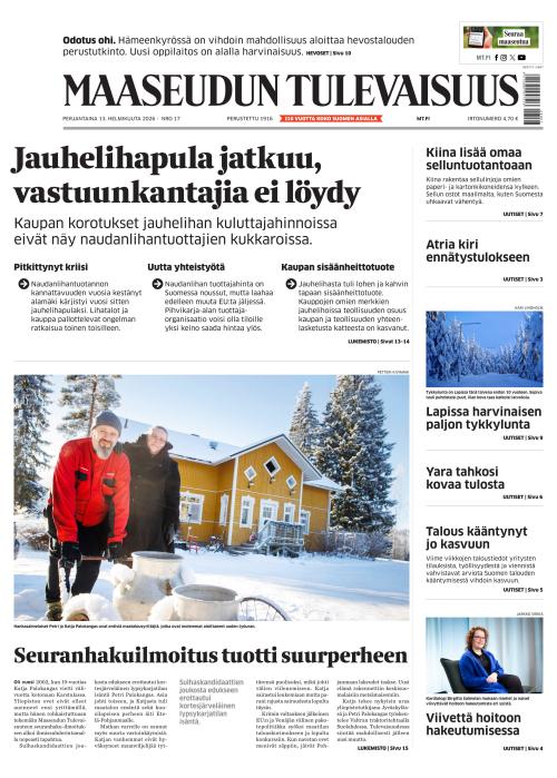 Maaseudun Tulevaisuus 13.2.2026