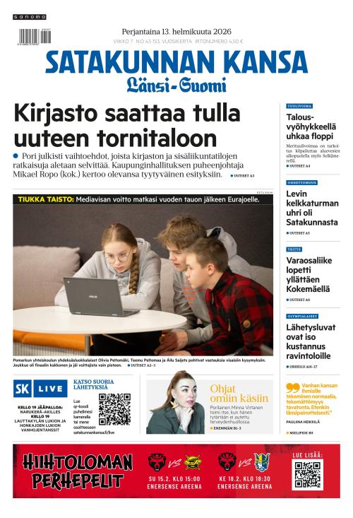 Satakunnan Kansa Länsi-Suomi 13.2.2026