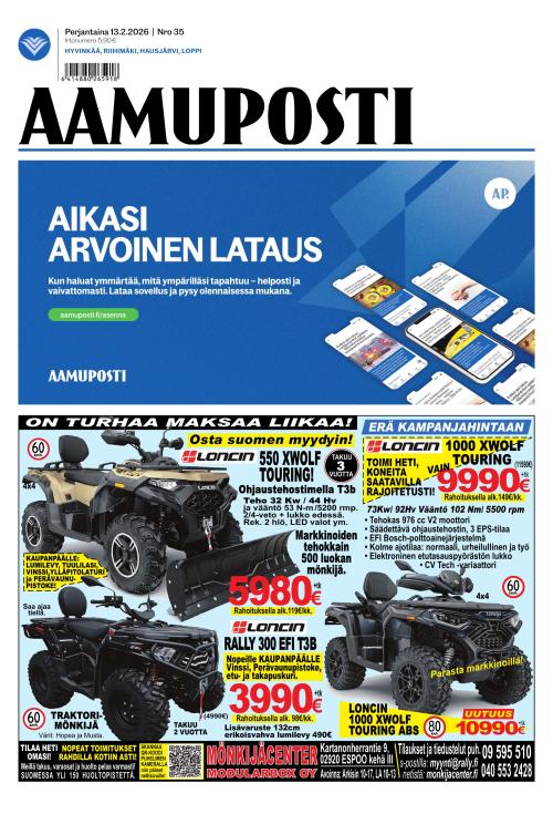 Aamuposti 13.2.2026