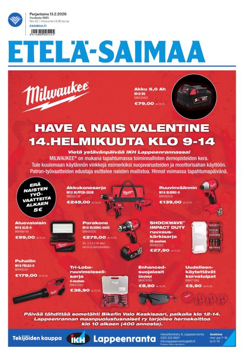 Etelä-Saimaa 13.2.2026