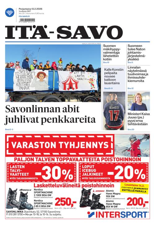 Itä-Savo 13.2.2026