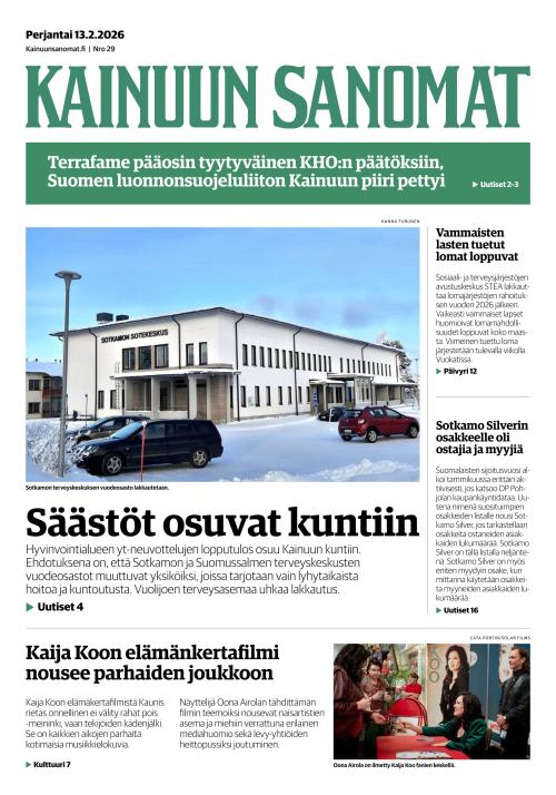Kainuun Sanomat 13.2.2026