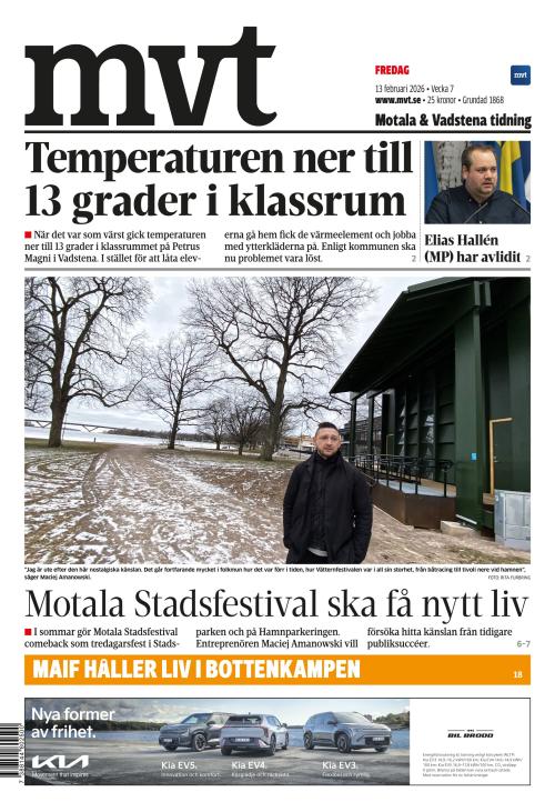 Motala Vadstena Tidning 13.2.2026
