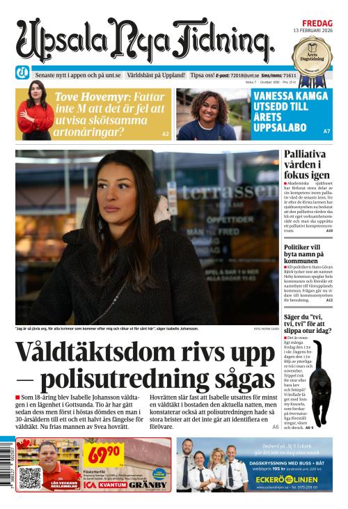Upsala Nya Tidning 13.2.2026