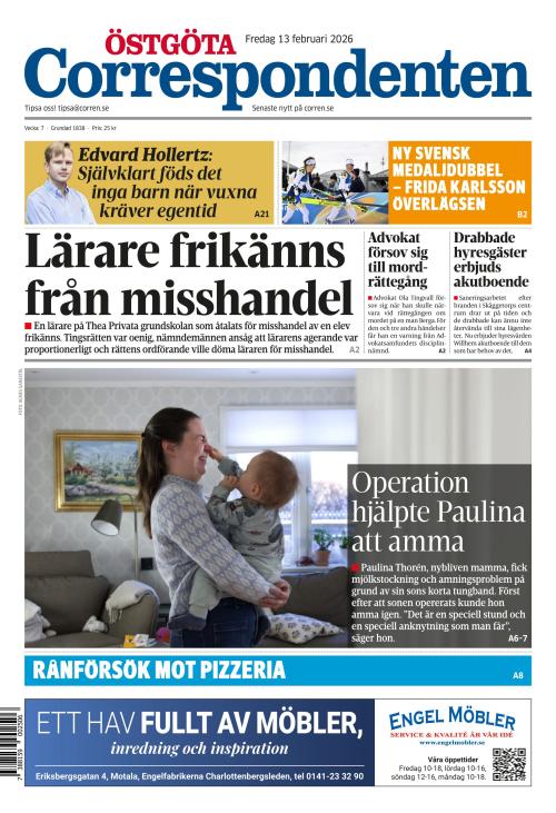 Östgöta Correspondenten 13.2.2026