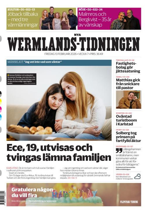 Nya Wermlands-Tidningen 13.2.2026