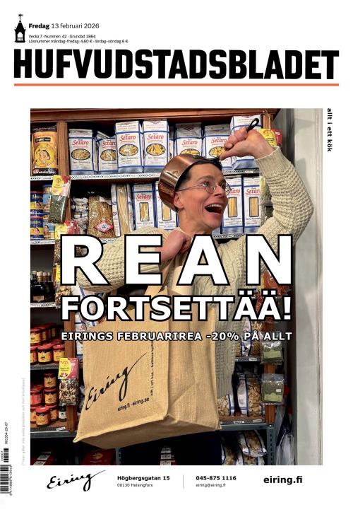 Hufvudstadsbladet 13.2.2026