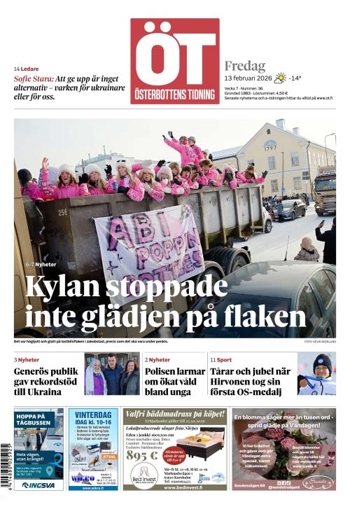 Österbottens Tidning 13.2.2026