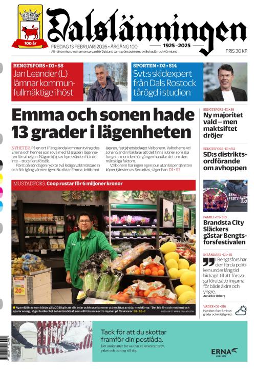 Dalslänningen 13.2.2026