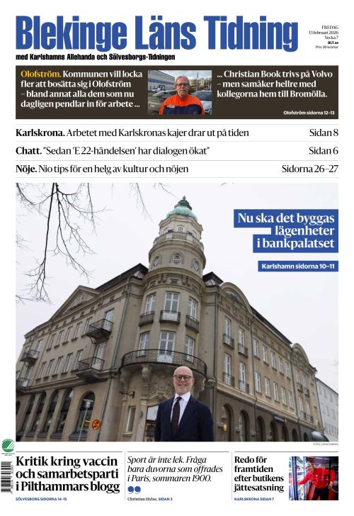 Blekinge Läns Tidning 13.2.2026