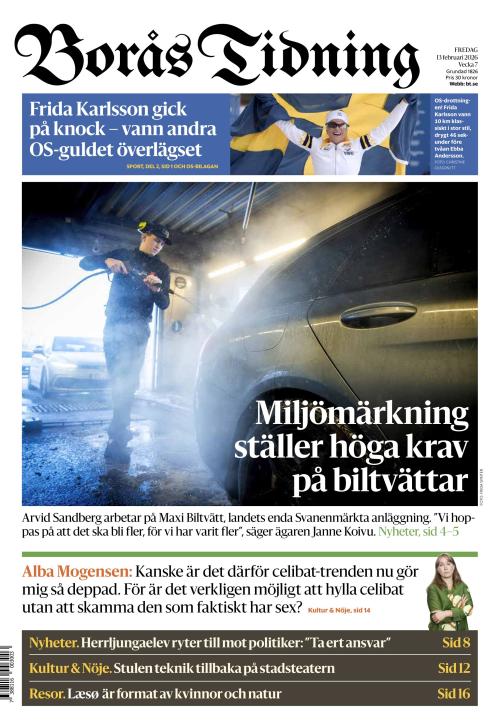 Borås Tidning 13.2.2026