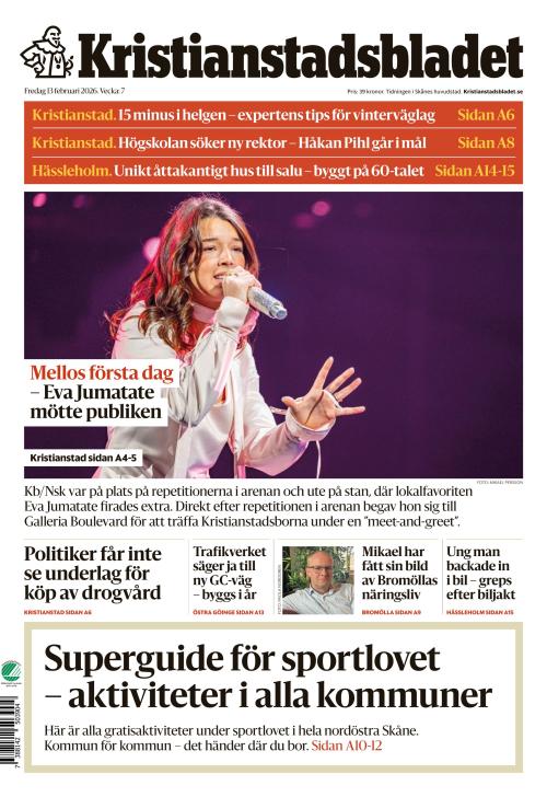 Kristianstadsbladet 13.2.2026