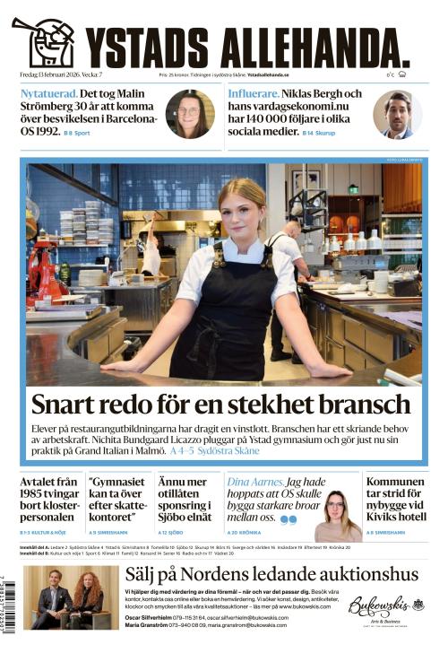 Ystads Allehanda 13.2.2026