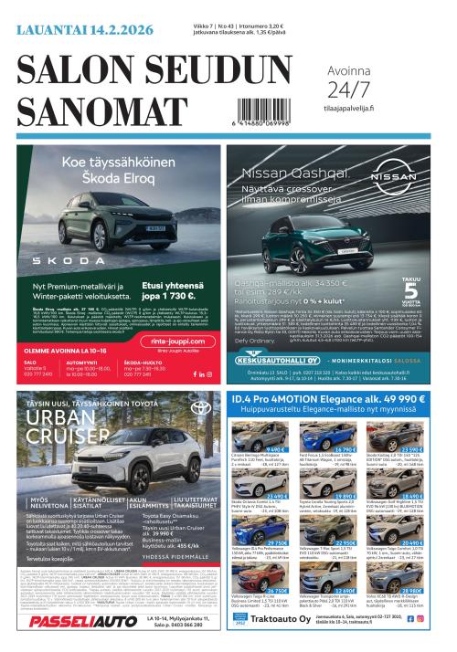 Salon Seudun Sanomat 14.2.2026