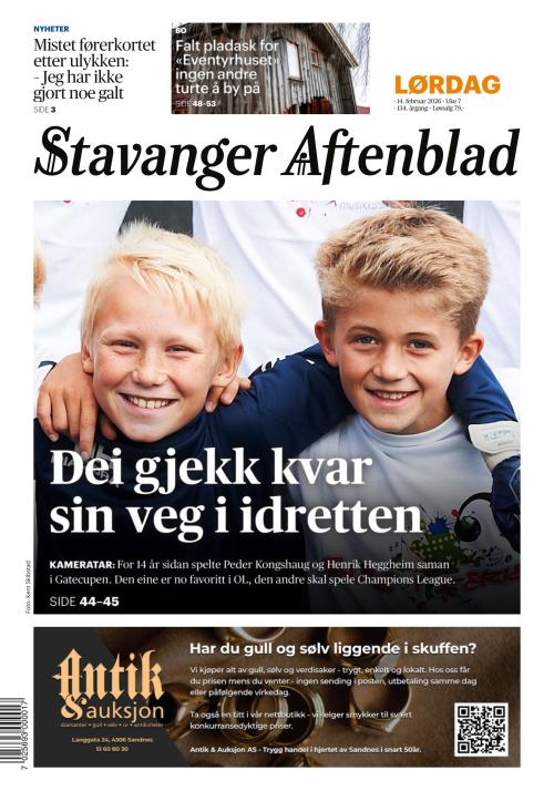 Stavanger Aftenblad 14.2.2026