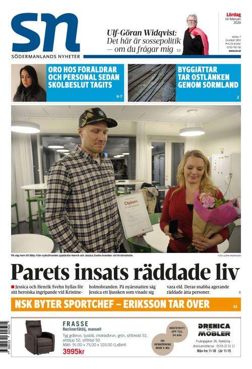Södermanlands Nyheter 14.2.2026