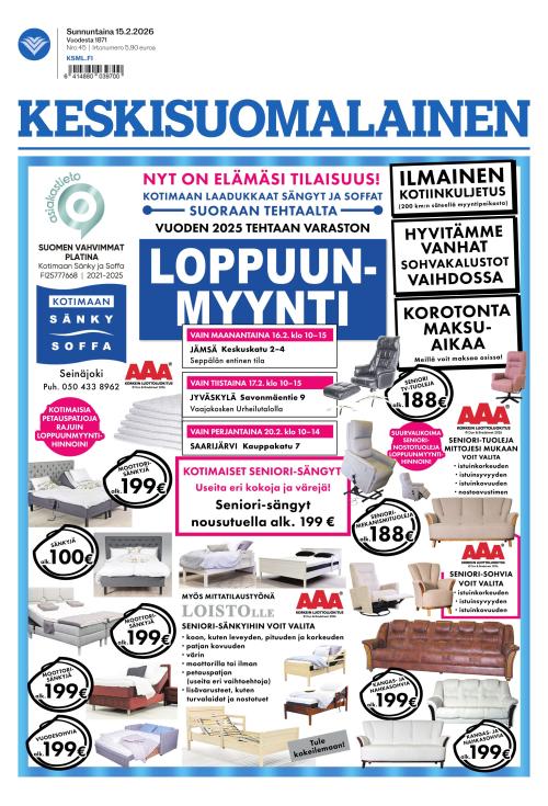 Keskisuomalainen 15.2.2026
