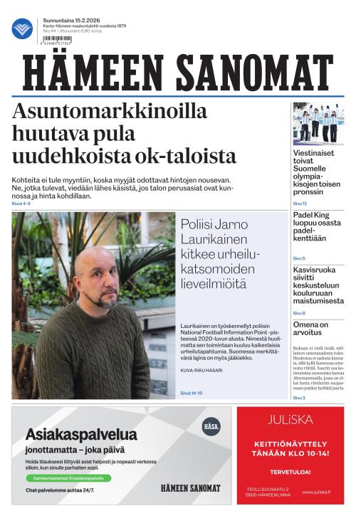 Hämeen Sanomat 15.2.2026