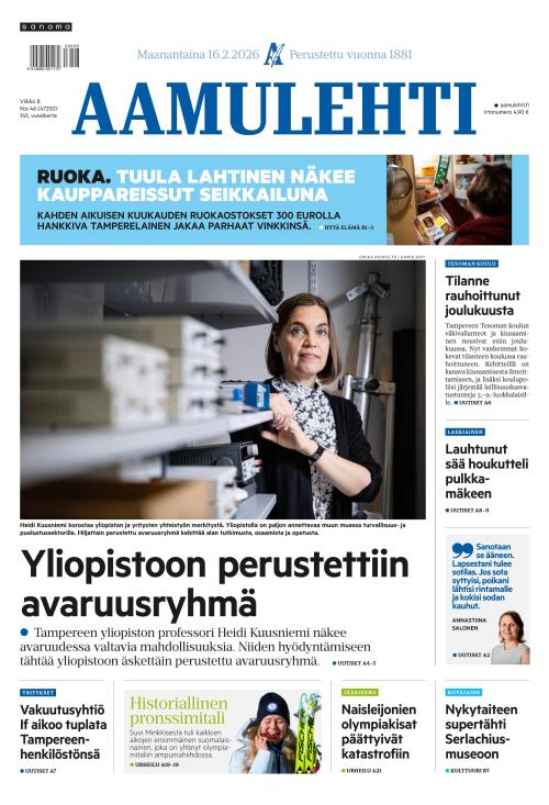 Aamulehti 16.2.2026
