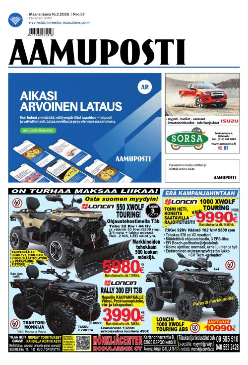 Aamuposti 16.2.2026