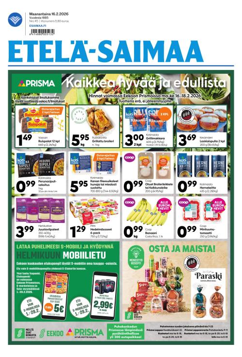 Etelä-Saimaa 16.2.2026