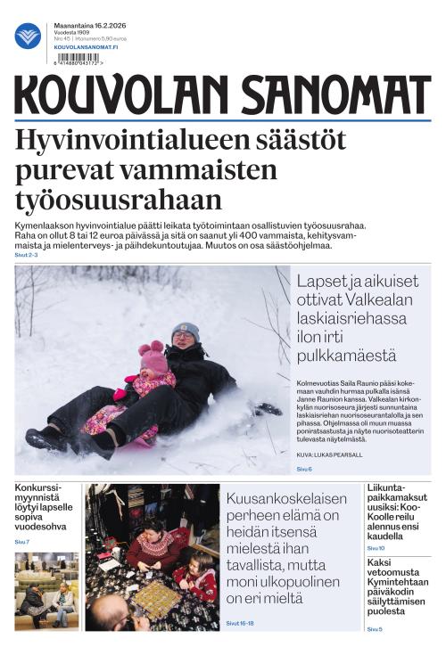 Kouvolan Sanomat 16.2.2026