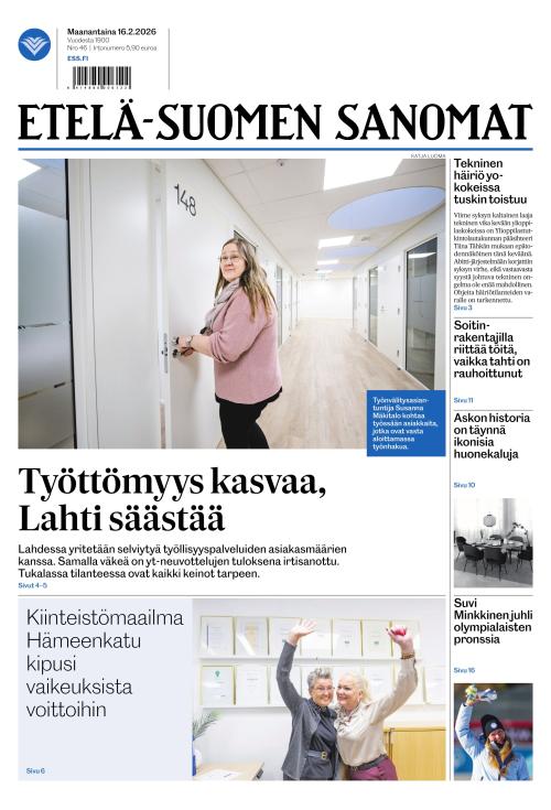 Etelä-Suomen Sanomat 16.2.2026