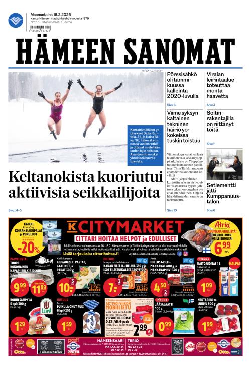 Hämeen Sanomat 16.2.2026