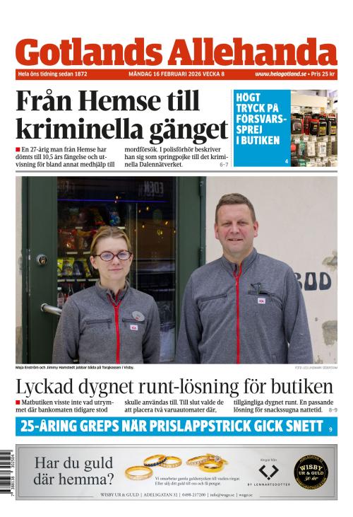 Gotlands Allehanda 16.2.2026