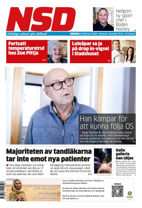 Norrländska Socialdemokraten 16.2.2026