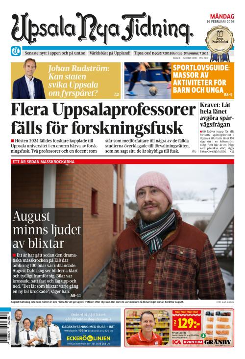 Upsala Nya Tidning 16.2.2026