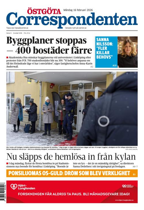 Östgöta Correspondenten 16.2.2026
