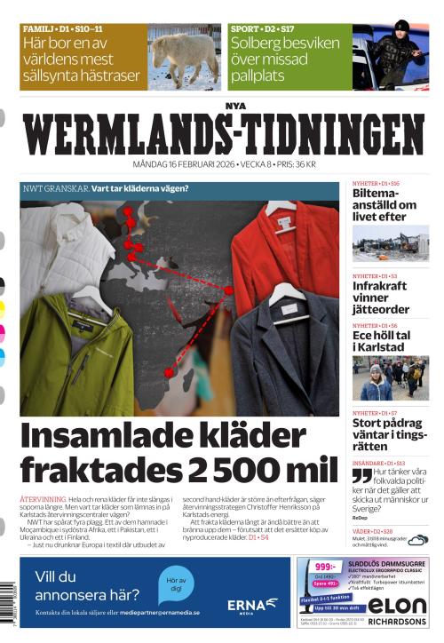 Nya Wermlands-Tidningen 16.2.2026