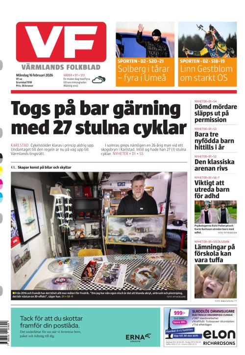 Värmlands Folkblad 16.2.2026