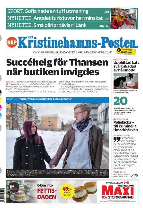 Nya Kristinehamns-Posten 16.2.2026