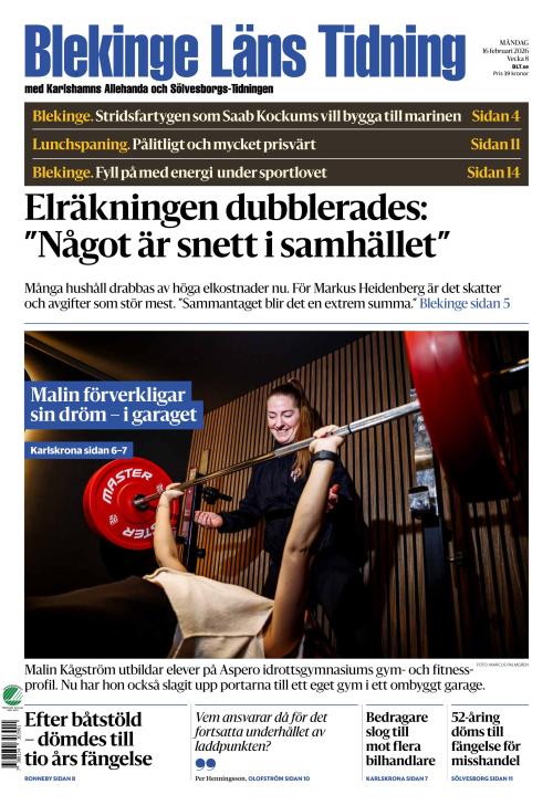 Blekinge Läns Tidning 16.2.2026