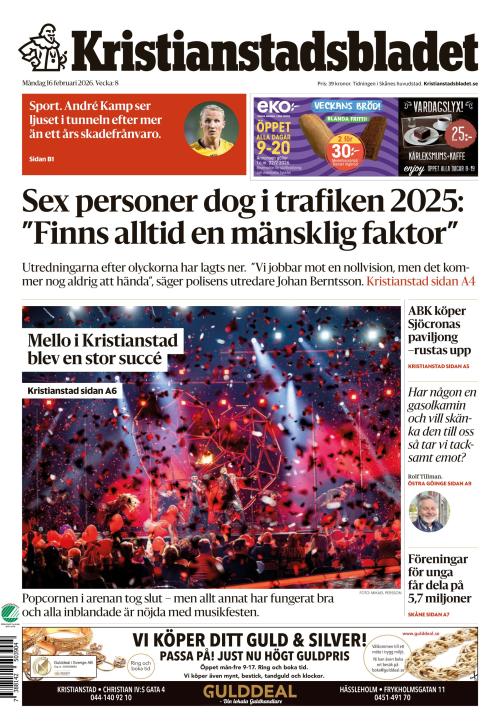 Kristianstadsbladet 16.2.2026