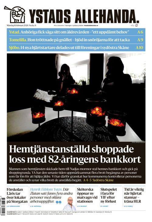 Ystads Allehanda 16.2.2026