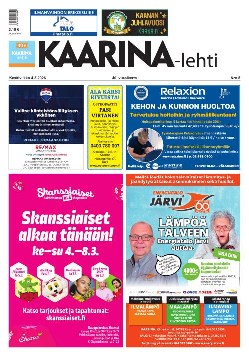 Kaarina-lehti 4.3.2026