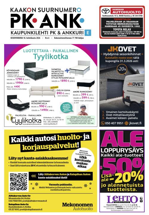 Kaupunkilehti Ankkuri 18.2.2026