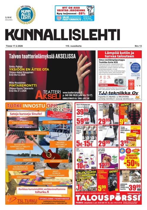 Kunnallislehti Paimio-Sauvo-Kaarina 17.2.2026