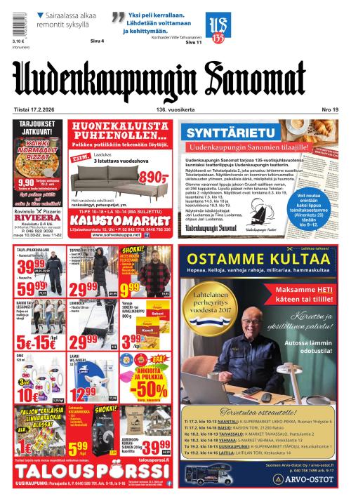 Uudenkaupungin Sanomat 17.2.2026