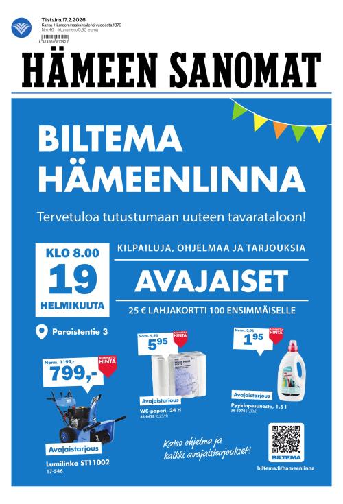 Hämeen Sanomat 17.2.2026