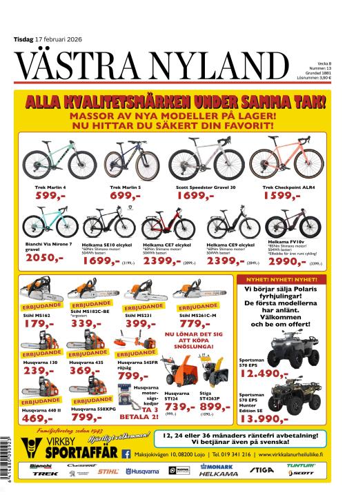 Västra Nyland 17.2.2026