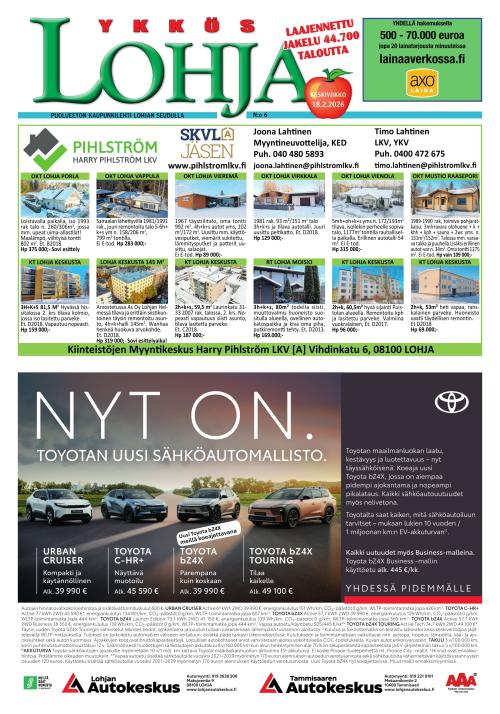 Kaupunkilehti Ykkös-Lohja 08/2026