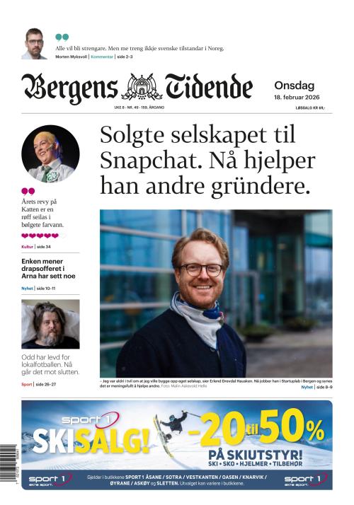 Bergens Tidende 18.2.2026