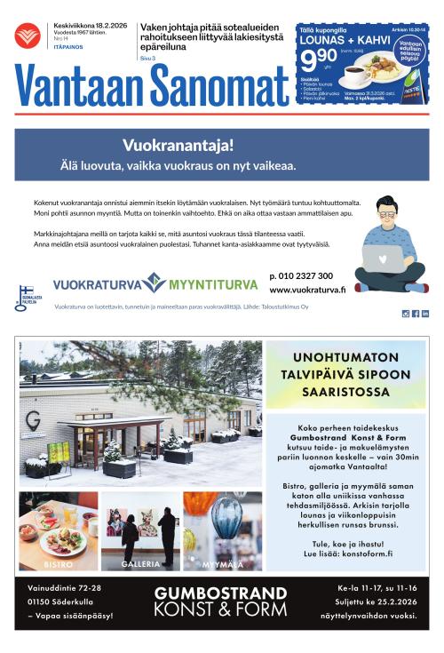 Vantaan Sanomat (Itä) 18.2.2026